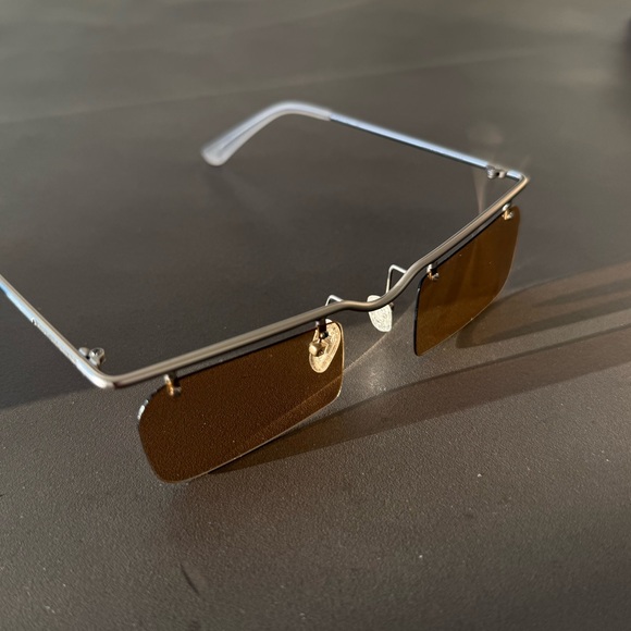 A BETTER FEELING M015 Beige Rectangular Sunglasses - Picture 5 of 9